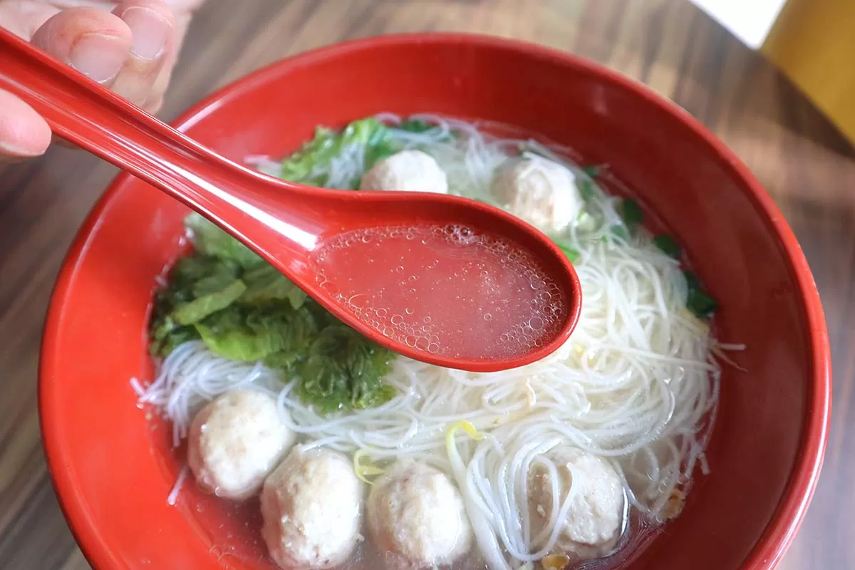 bangbangbcm9 bang bang mushroom bcm - meatball noodle soup closeup