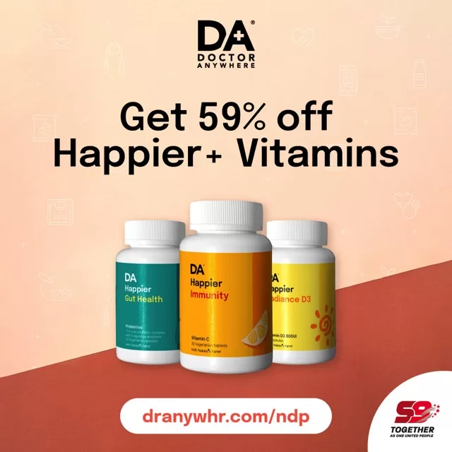 Doctor Anywhere 59% off DA Happier+ Vitamins & Free Delivery 1720015194 original