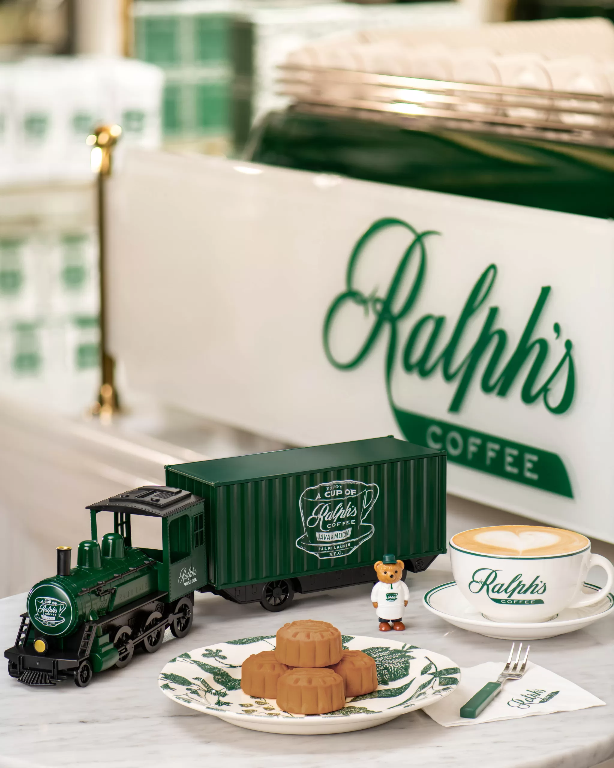 Ralph's coffee mooncake with trains Ralph's coffee - mooncake with trains