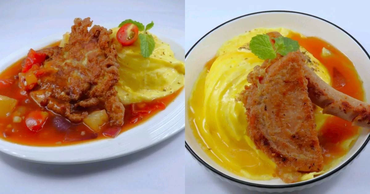 kinta hainanese - omelette rice dishes