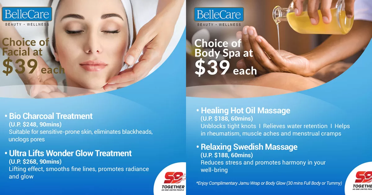 bellecare - S$39 for facial and spa