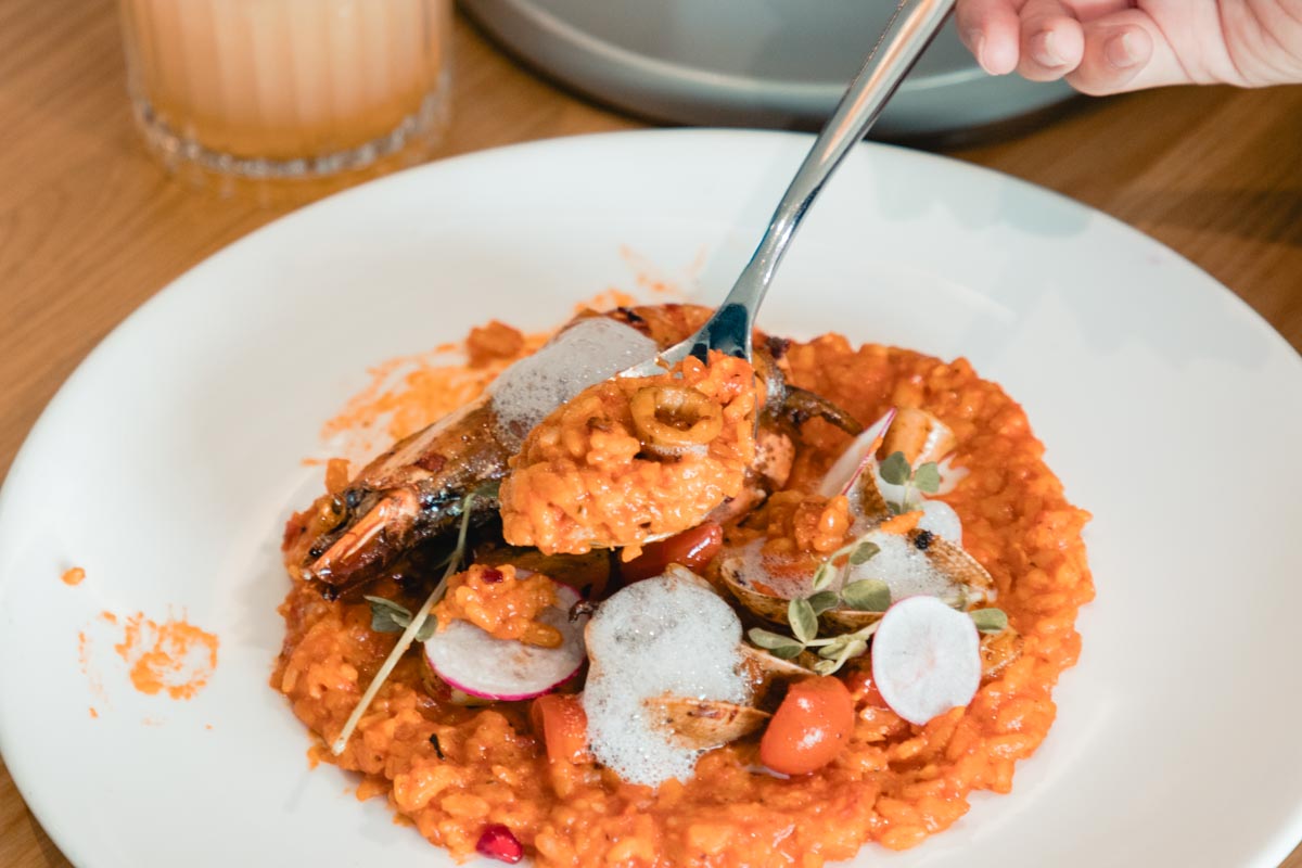 French Roast Cafe - rice on spoon