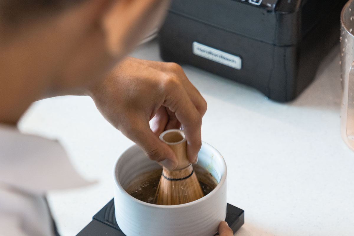 French Roast Cafe - matcha making