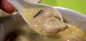 Botak Cantonese Porridge pork slices