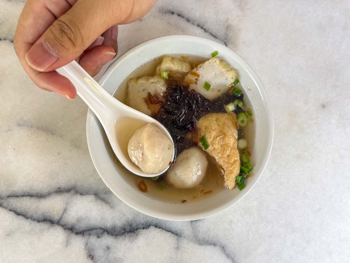hup kee - fishball closeup
