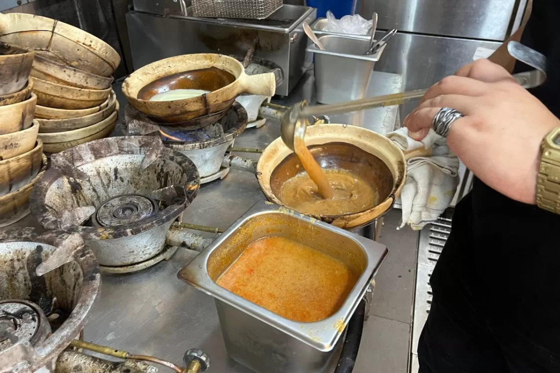Cooking Process - Pouring Tom Yum