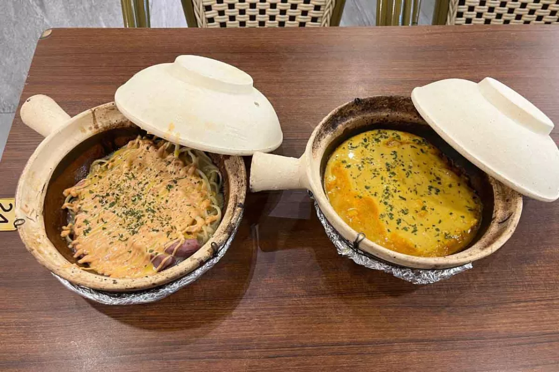 Signature Dishes - Mentaiko Duck Pasta & Tom Yum Prawn Rice