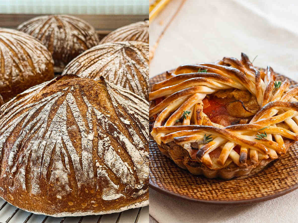 Marymount Bakehouse - Sourdough & rhubarb pie