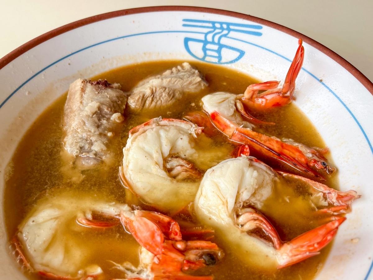 Adam Road San Ge Prawn Noodle - prawn mee with pork ribs