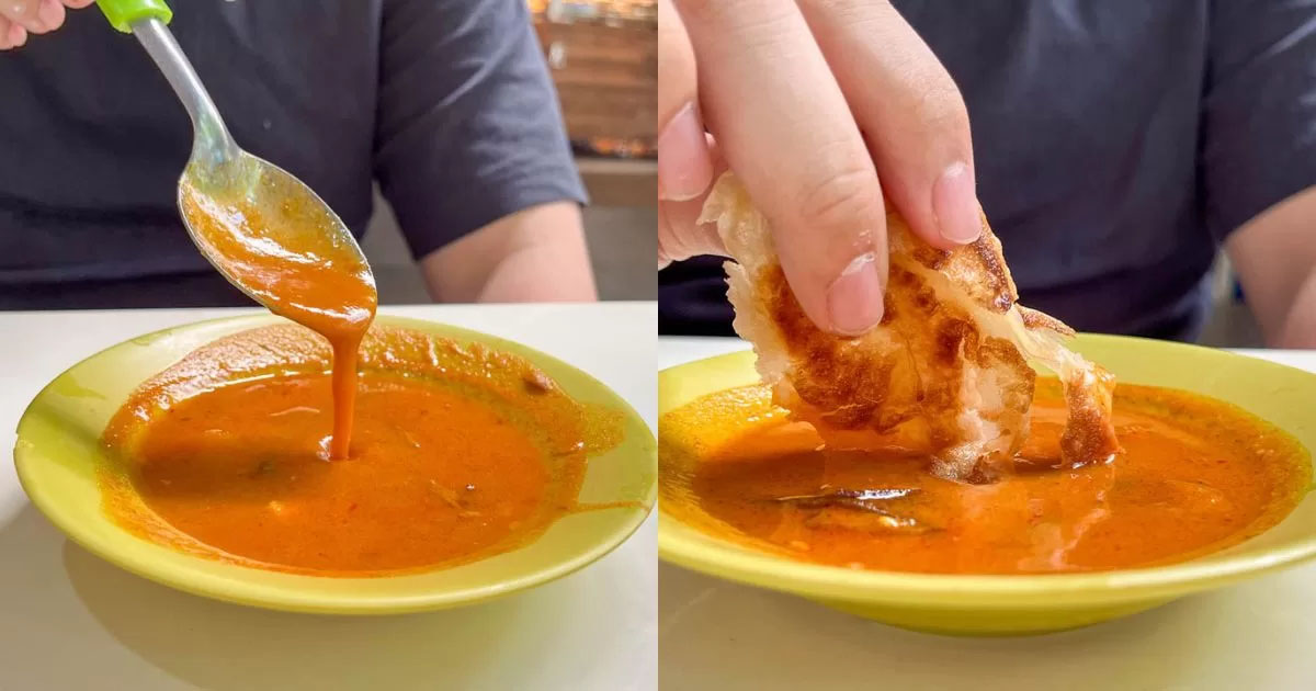 crispy roti prata - curry dipping