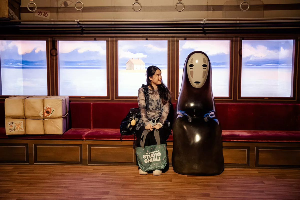 Spirited Away train scene with No-Face