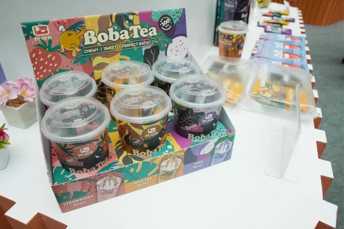 Taiwan Select pop-up - instant boba tea coloured cups Taiwan Select pop-up - instant boba tea coloured cups