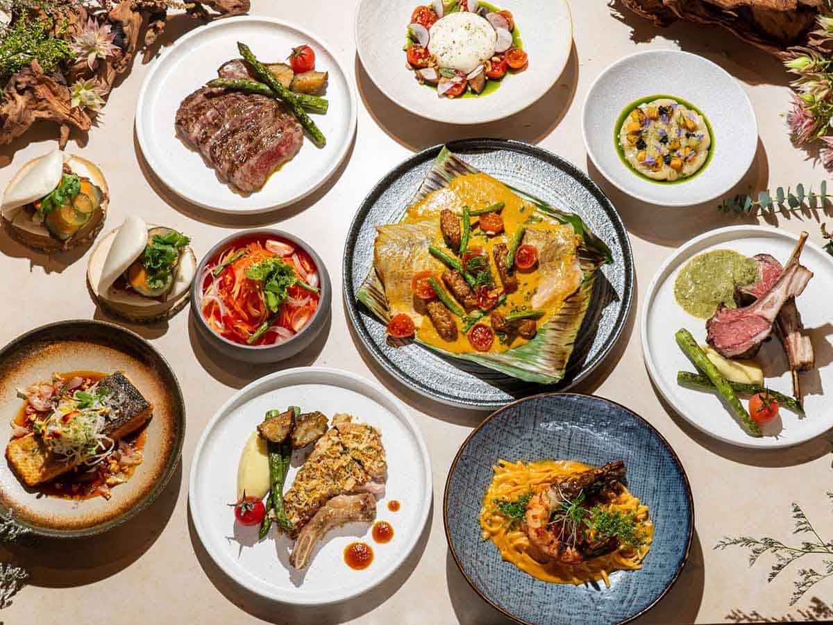 orchard road - eden restaurant food spread