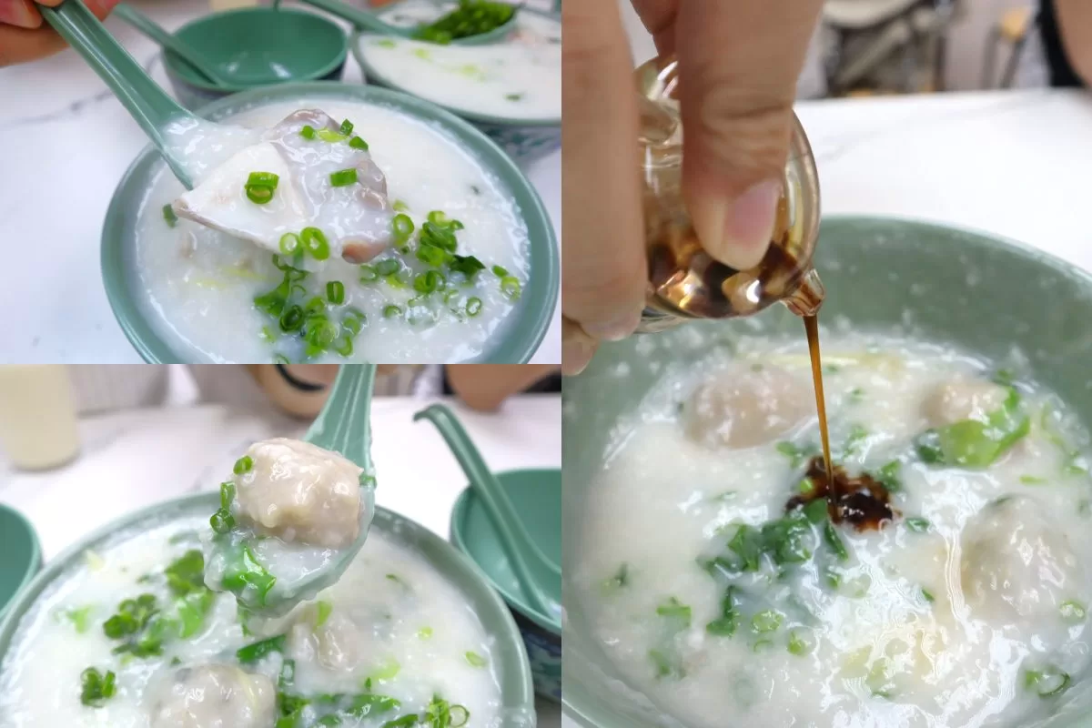 hkbudgeteats23 Hong Kong budget eats - wish you well congee closeup
