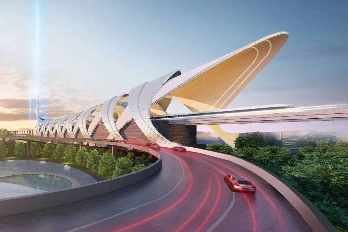 Johor Bahru–Singapore RTS opens 2026 - train model Johor Bahru–Singapore RTS opens 2026 - 3D render of station