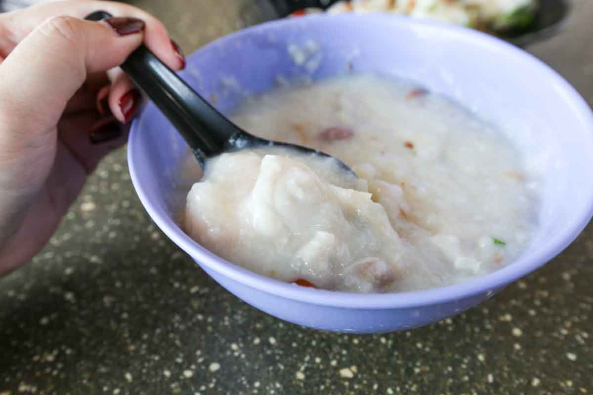 yong huat delights - congee closeup 2
