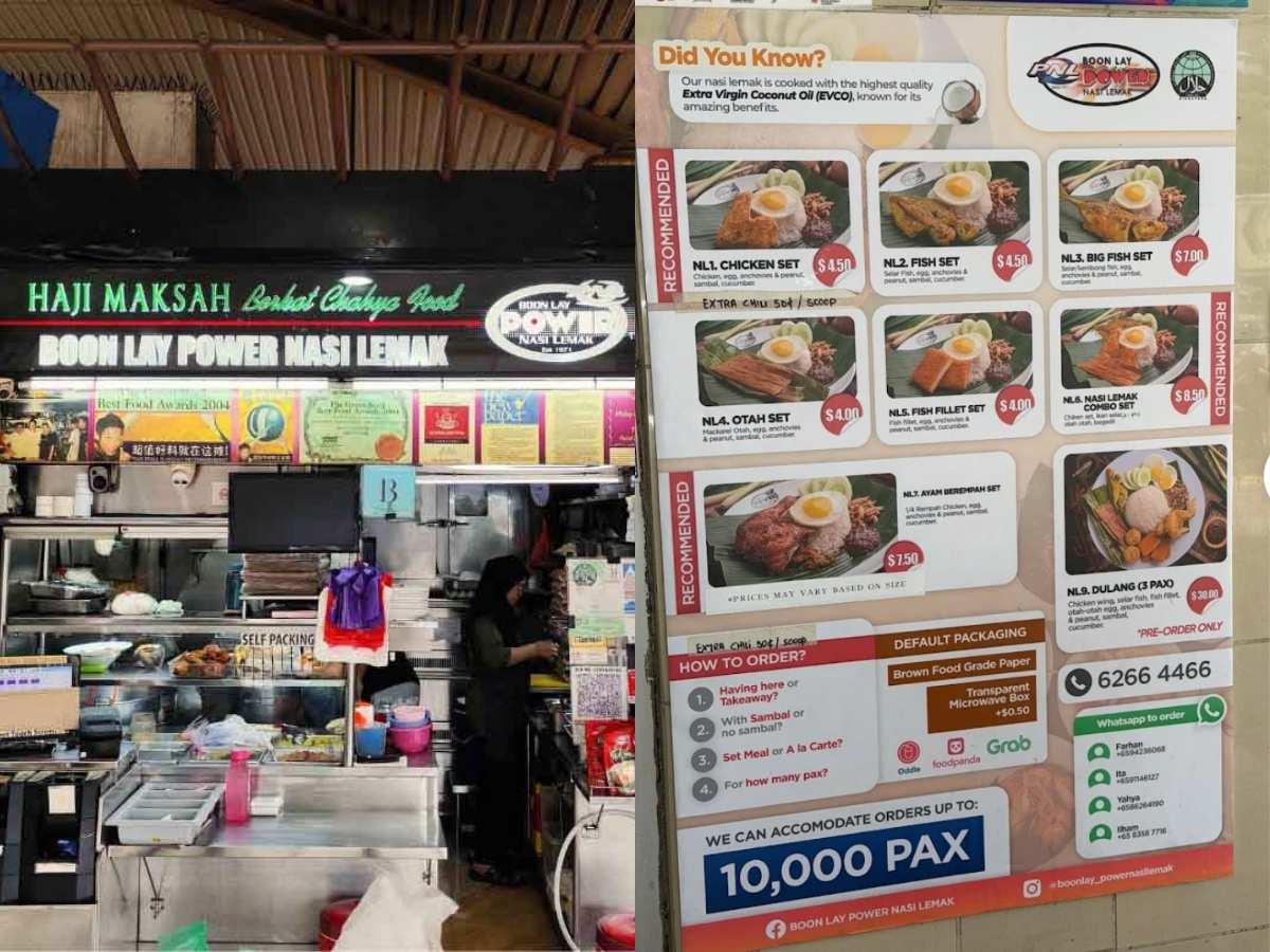 Boon Lay Power Nasi Lemak - stall front and menu