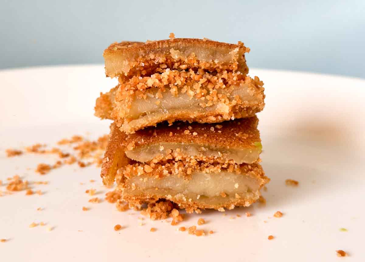 tangln halt original peanut pancake - peanut pancake insides