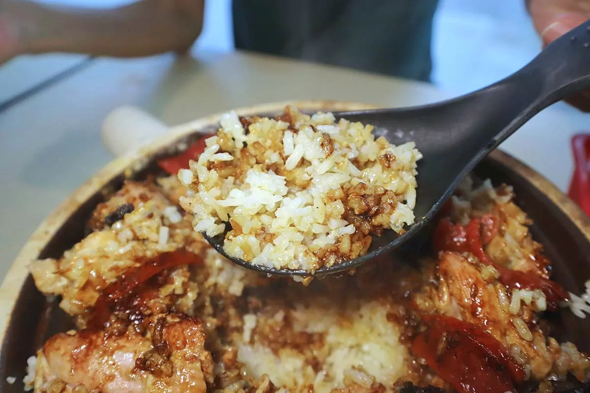 worstclaypot8 tai liok claypot chicken rice - rice closeup
