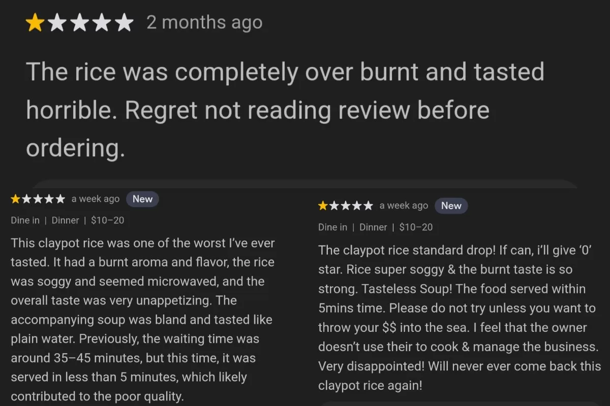 worstclaypot3 tai liok claypot chicken rice- comments
