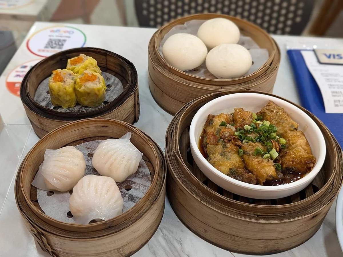 dim sum place - spread of dishes