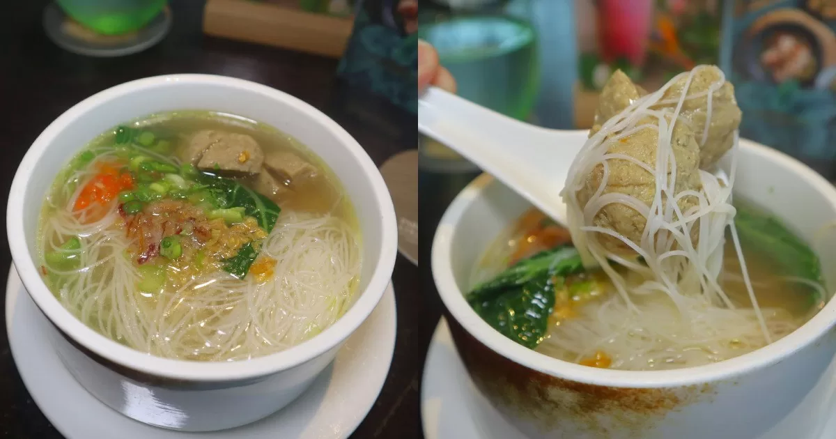mie bakso closeup