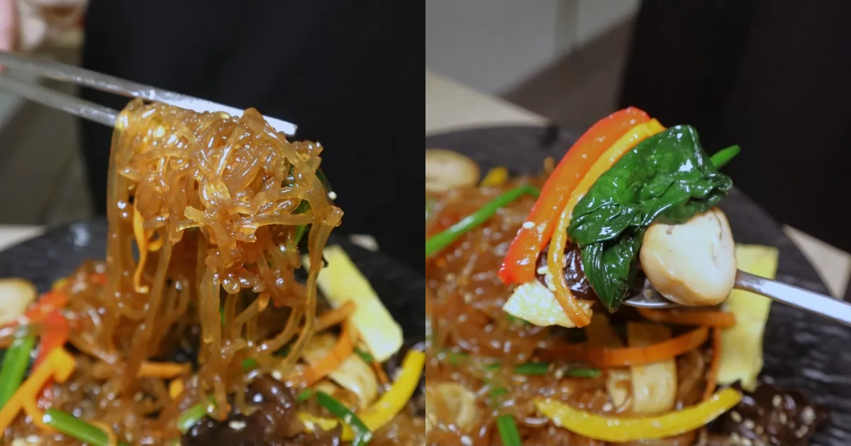 Cafe BomBom - japchae closeup