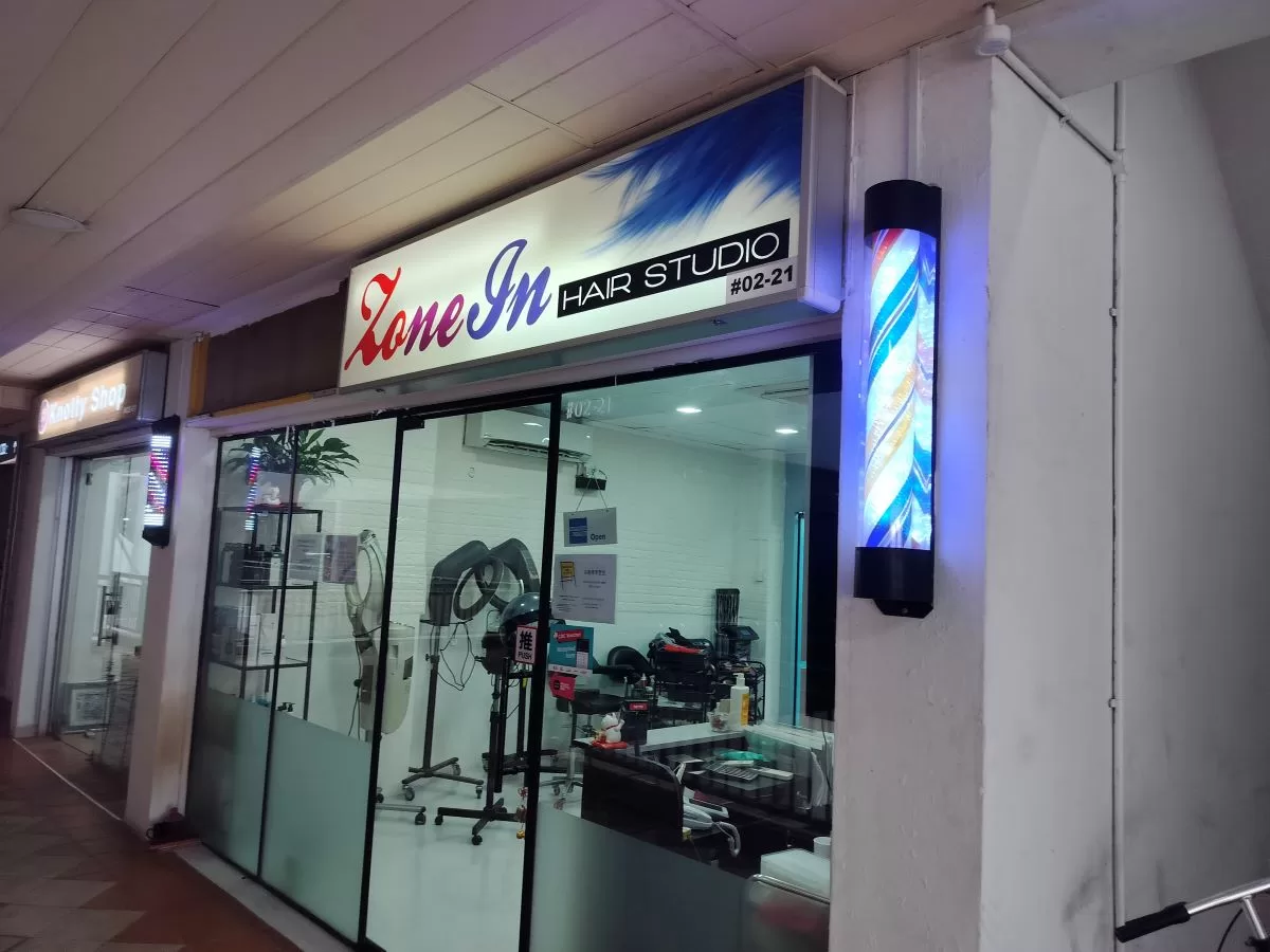 zone in bras basah complex - zone in hair salon