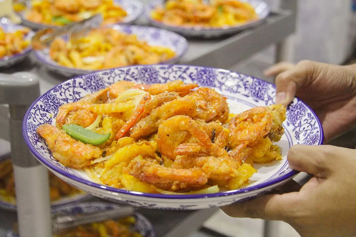 Amber Chinese Muslim - Shrimps with fries