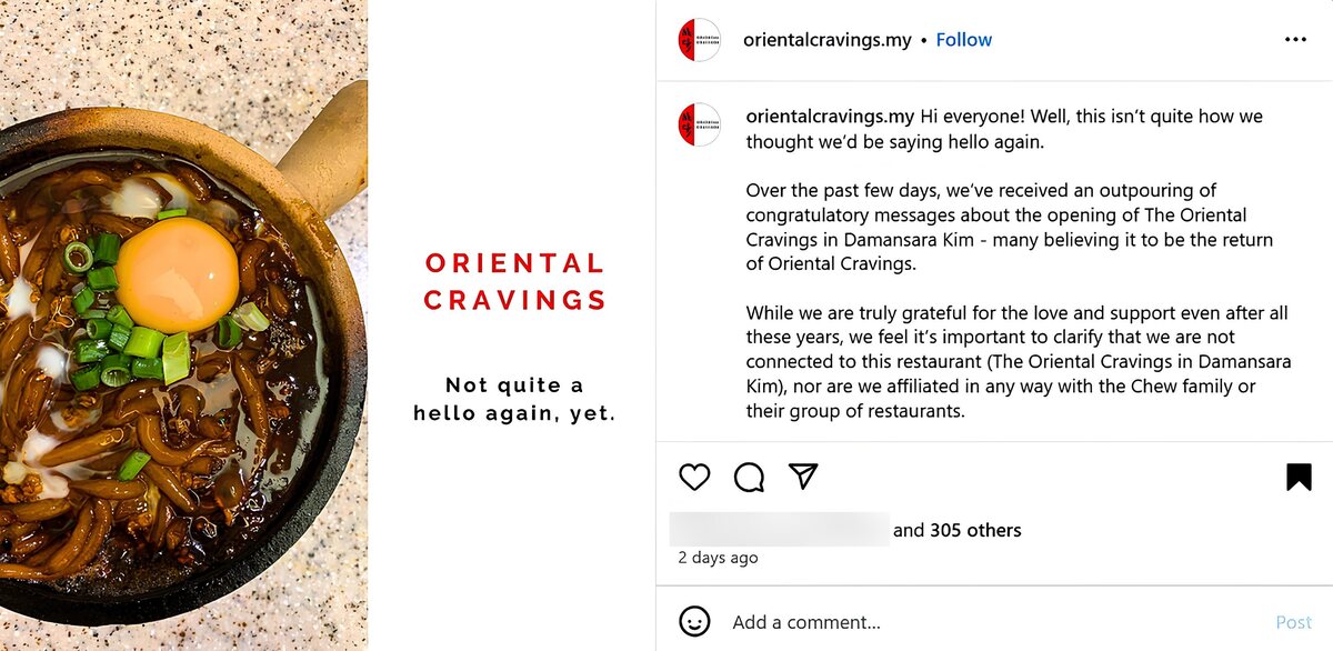 Oriental Cravings - Oriental Cravings' clarification