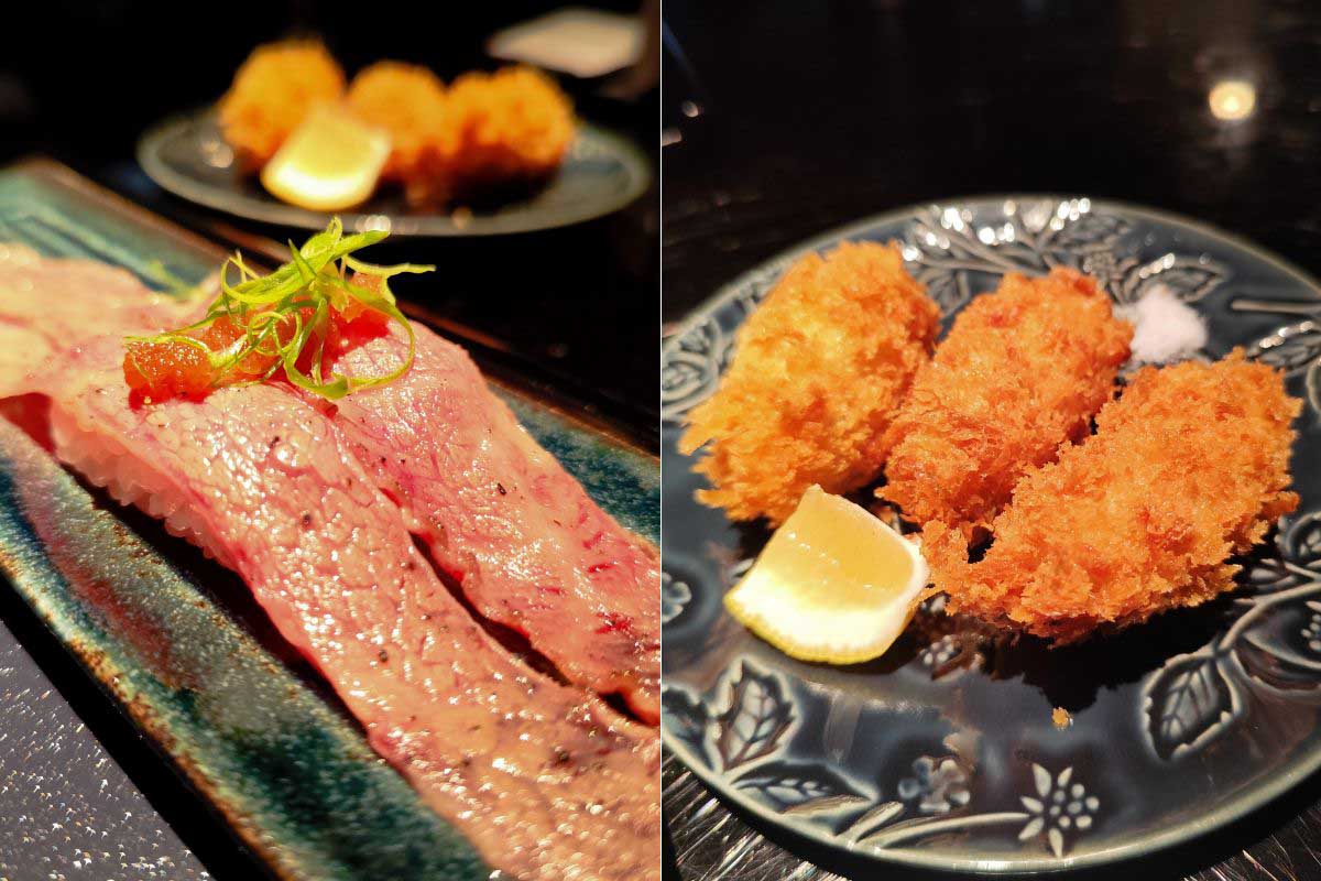 Westgate - Beef Sushi, Fried Oyster