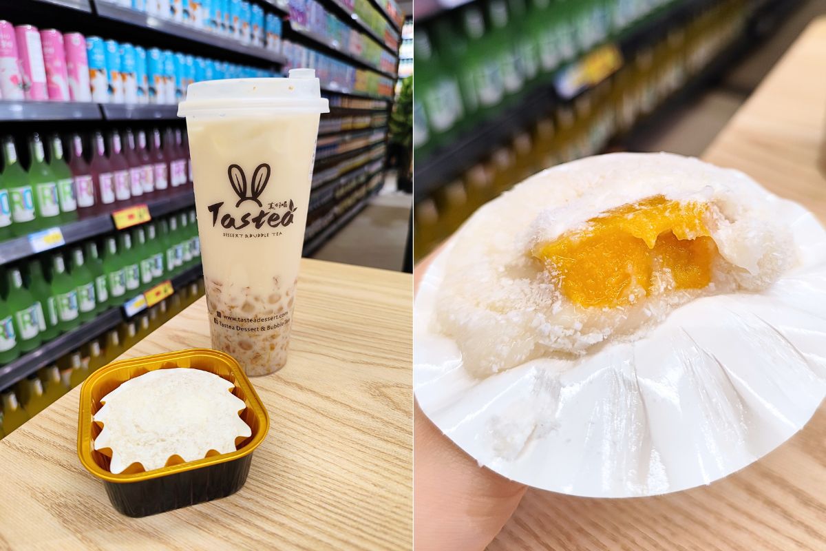 Westgate - Osmanthus Rice Wine Milk Tea, Mango Mochi