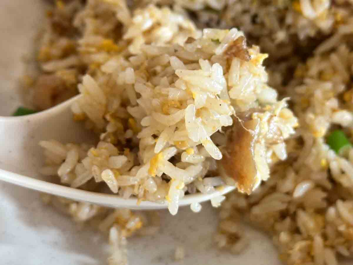sin hoi sai - fried rice closeup