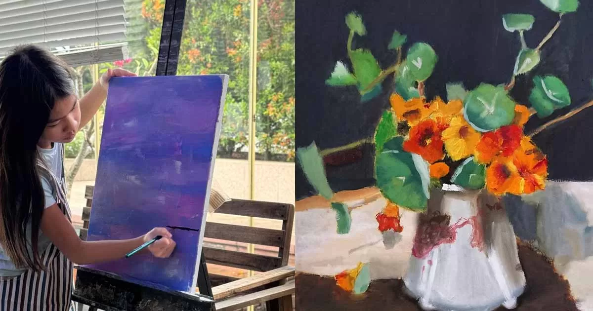 singapore fine art studios - girl drawing and painting singapore fine art studios - girl drawing and painting