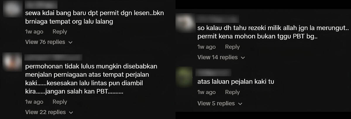 Stall Permit Issue - Netizens' comments