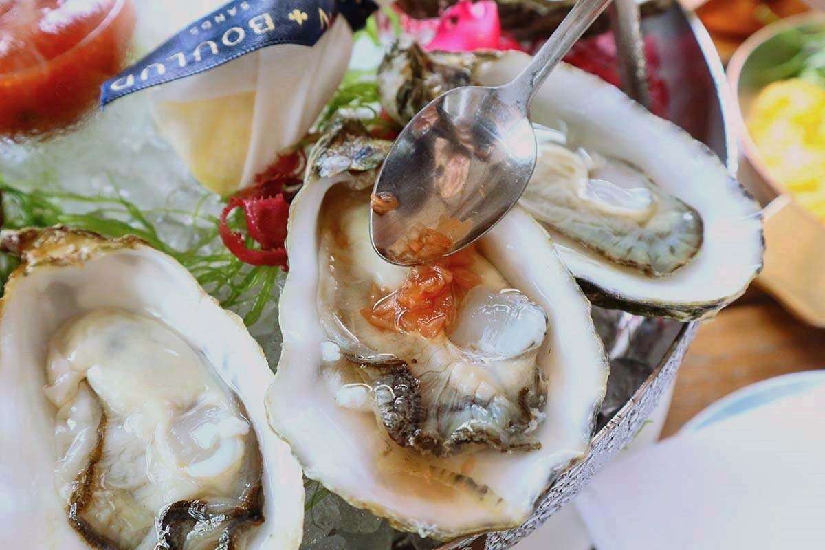Marina bay sands - oysters closeup