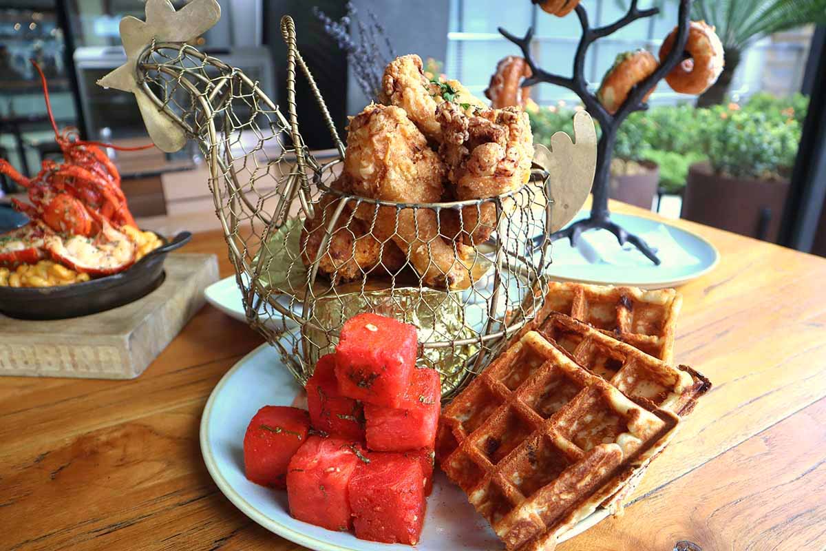 Marina bay sands - chicken waffles