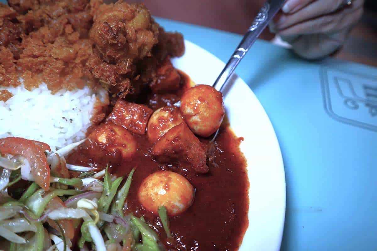 108nasilemak17 108 the nasi lemak shop - quail egg closeup