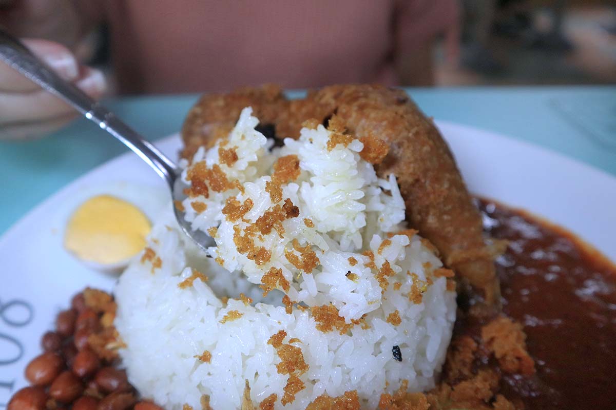 108 nasi lemak - rice closeup