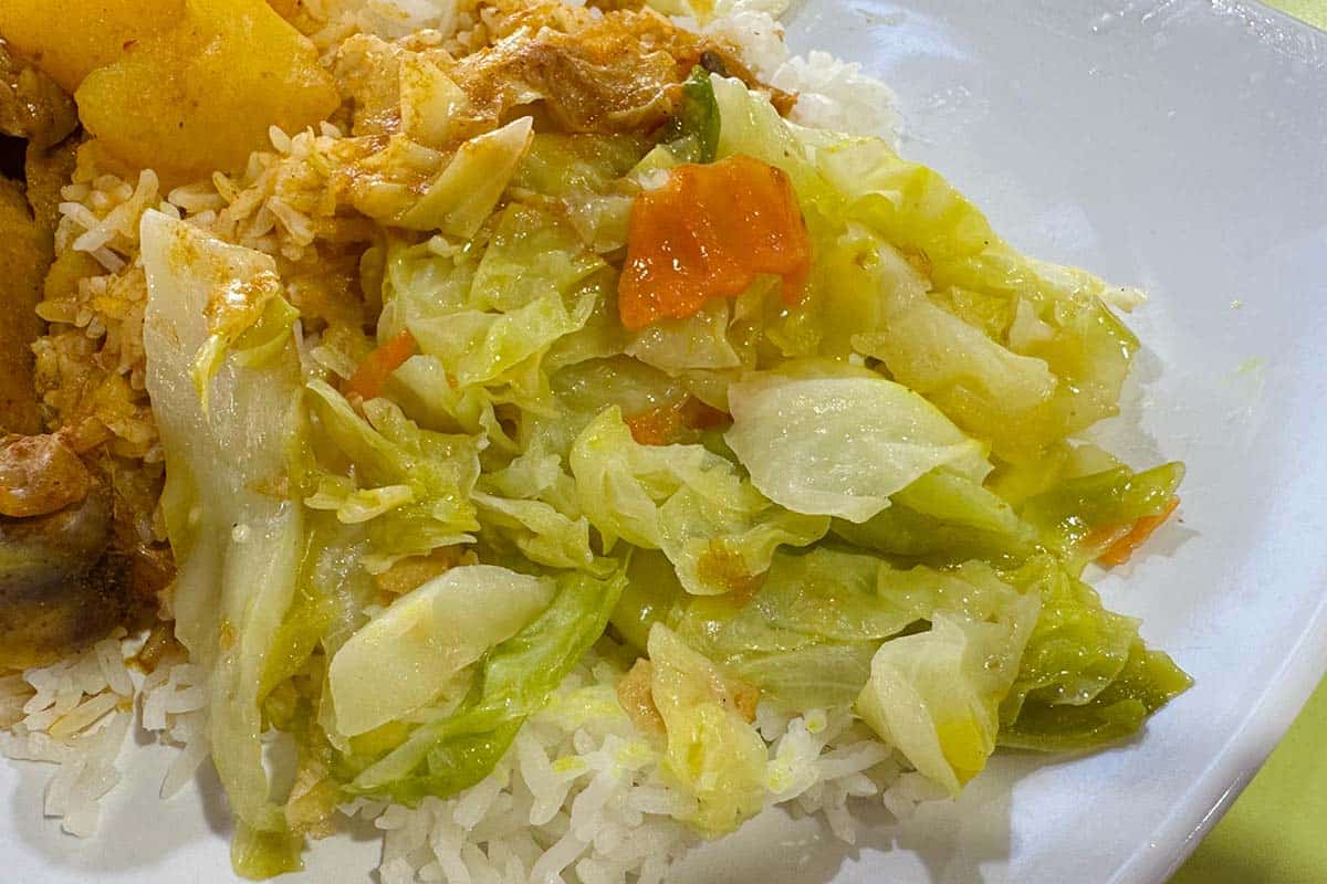 Indonesia Curry Rice - braised cabbage Indonesia Curry Rice - braised cabbage