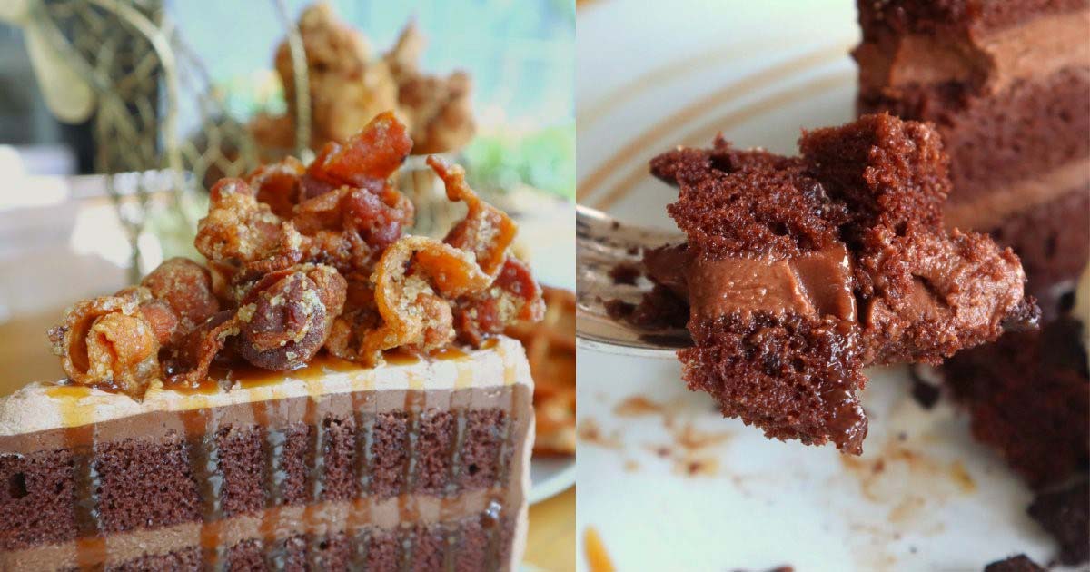 choc cake closeup