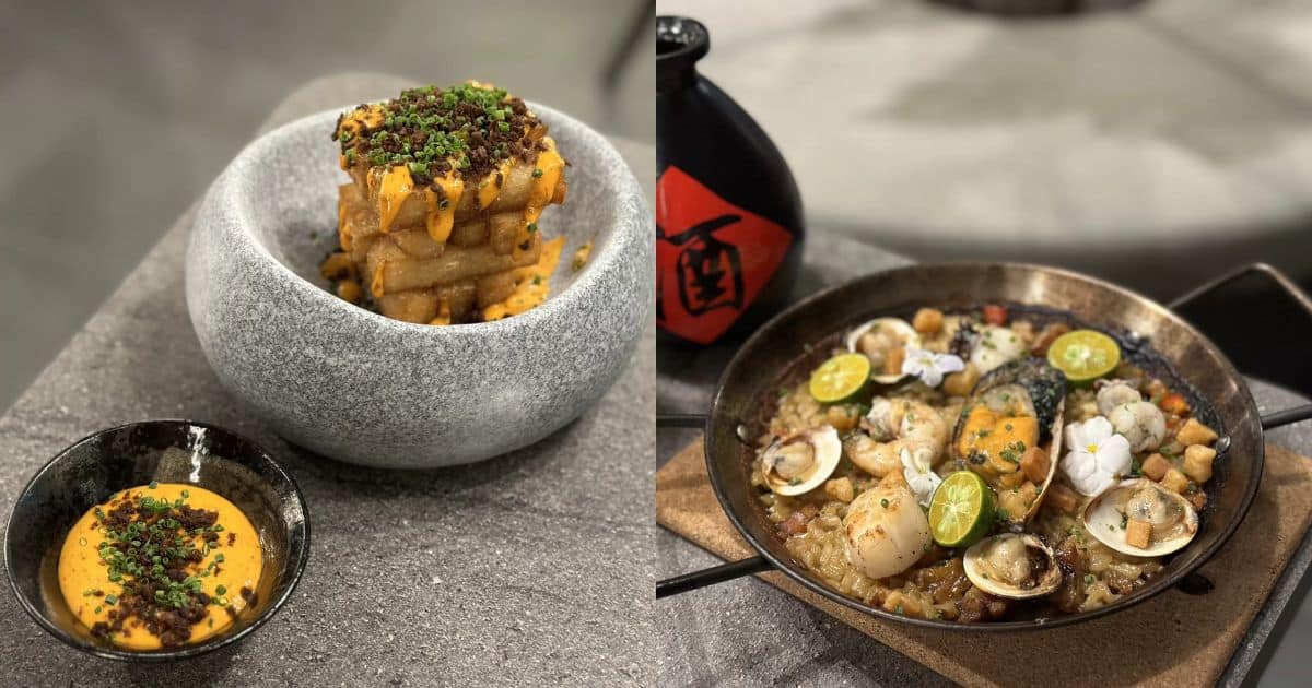 filo bistro - carrot cake fries & hokkien mee paella