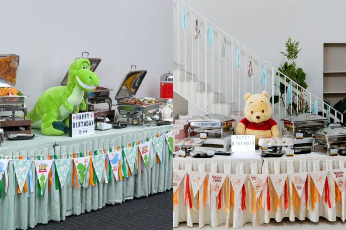 baby full month - rex and pooh theme setups