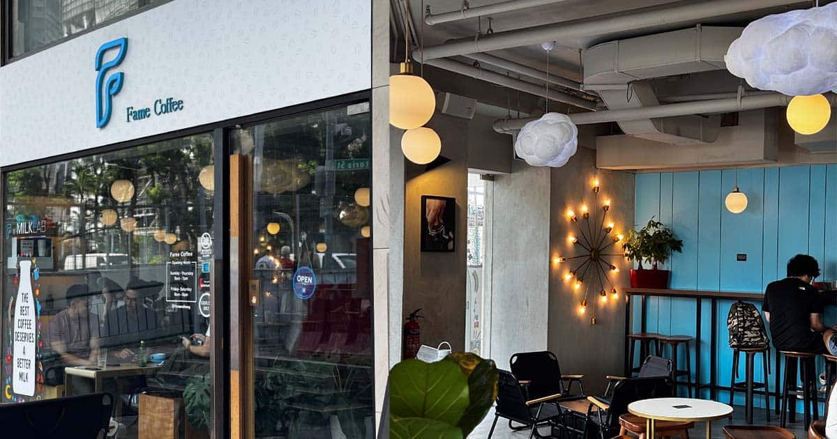 Cafes for work & study - Fame exterior and seating Cafes for work & study - Fame exterior and seating