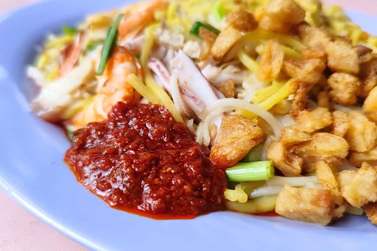 Ho Huat Fried Hokkien Prawn Mee - chilli Ho Huat Fried Hokkien Prawn Mee - chilli