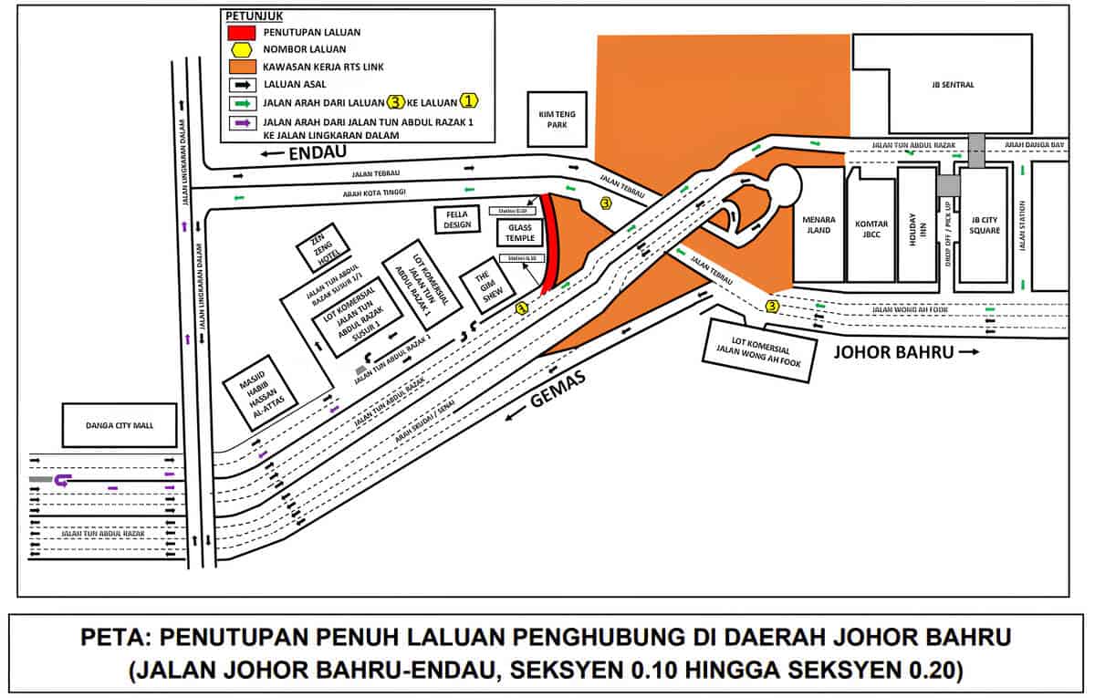 kltojbets4 KL JB ETS - Jalan JB Endau Road Closure Map