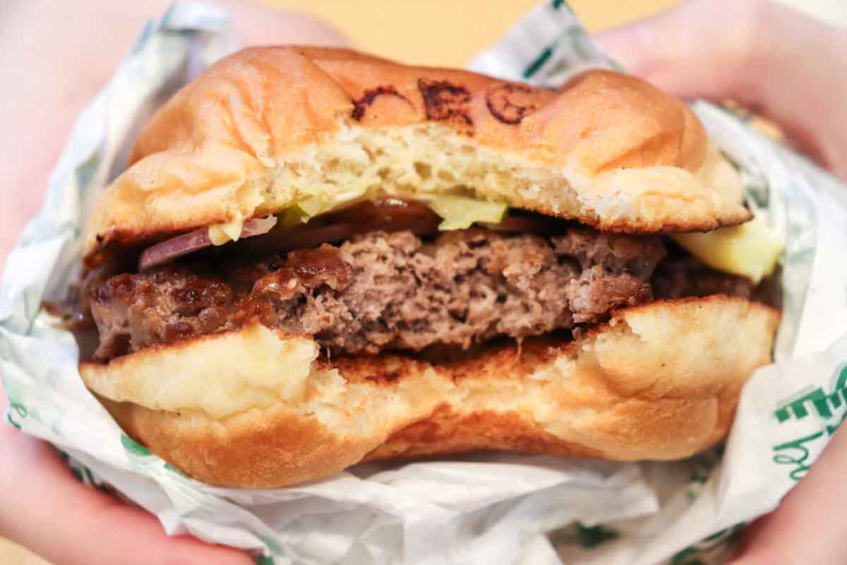one fattened calf - burger closeup