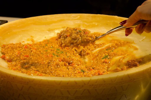 lobsterfest - cheese wheel risotto