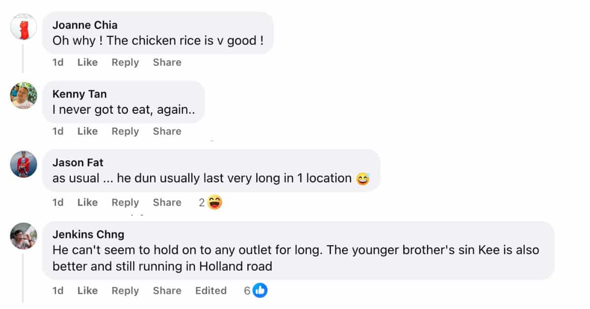 heritage sin kee close - facebook comments