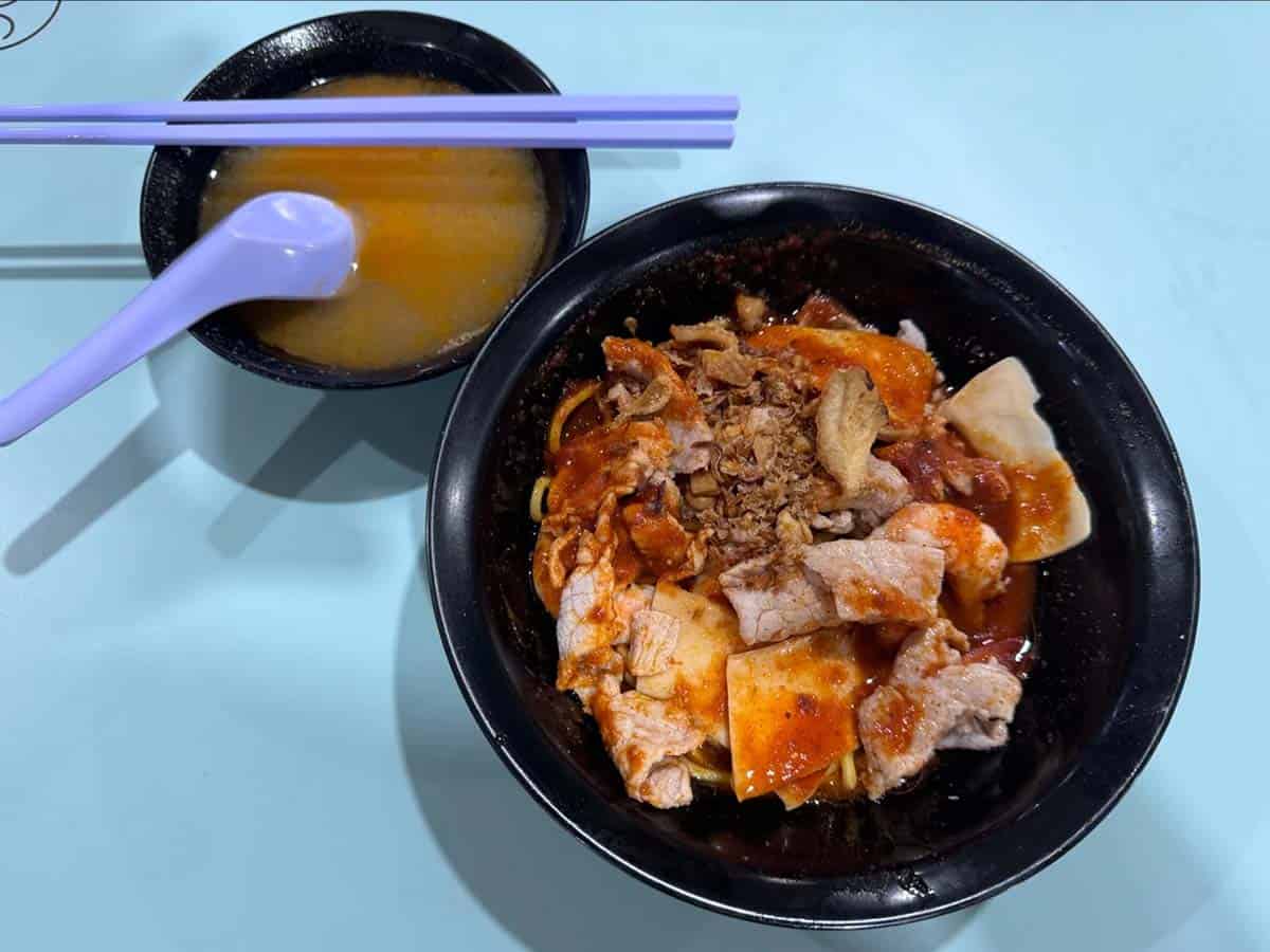 mei ling market & food centre - amoy street boon kee prawn noodle food